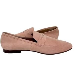 Suede Ice Pink Penny Loafers NWOT